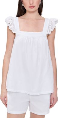 Petite Plume Twill Clara Shorts Set in White White S