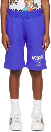 Moschino Enfant | Short bleu à image à logo - Smiley