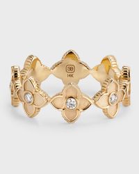 Small Satin Bezel Moroccan Eternity Ring with Scallop