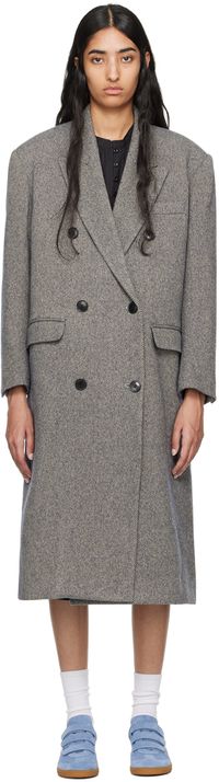 Isabel Marant Etoile Black & Beige Lexana Coat