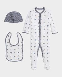 Boy's 3-Piece Polo Bear Gift Set, Size Newborn-9M