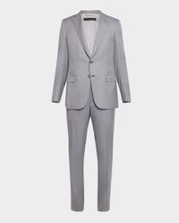 Men's Wool and Silk Modern Fit Two-Piece Suit