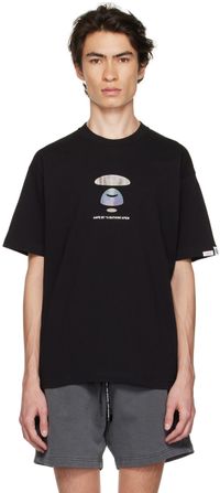 AAPE by A Bathing Ape Black Hologram T-Shirt
