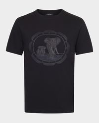 Men's Embroidered Graphic Crewneck T-Shirt