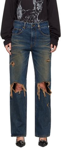 We11done Blue Distressed Jeans