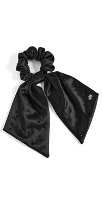 Lele Sadoughi Crystal Satin Scarf Scrunchie Jet One Size