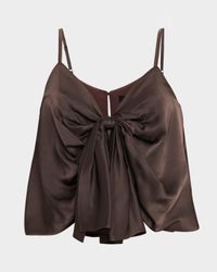 Sabrina Knotted Satin Cami
