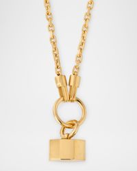 Men's Golden Weight Pendant Necklace