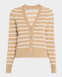 Solene Stripe Cashmere Cardigan