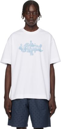 Givenchy White 'GIVENCHY' Reverse Hubert Objects T-shirt