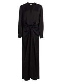 Women's Satin Knot Maxi Dress - Black - Size 10