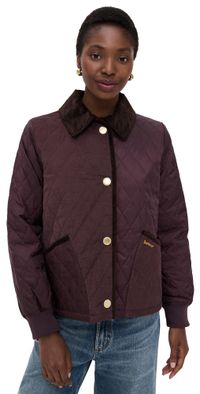 Barbour Barbour Marla Quilted Barn Jacket Black Cherry/Dark Brown/Muted 14