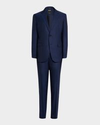 Men's Wool Textured Two-Piece Suit