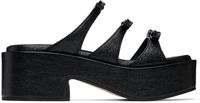 MARGESHERWOOD Black Ribbon Sandals