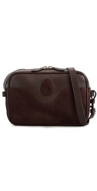 NEOUS Leo Leather and Suede Crossbody Bag Dark Chocolate One Size