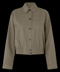 Samsoe Samsoe - Surchemise droite en fibres recyclées mélangées - Taille XL - Beige