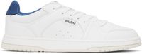Hugo White Faux-Leather Logo Sneakers