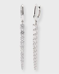 18K White Gold Diamond Identity Drop Earrings, 2.04tcw