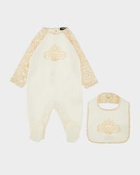 Kid's Coverall and Bib Gift Set, Size 1M-6M