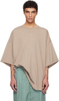 Rick Owens T-shirt Tommy taupe - Hollywood