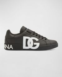 Men's Portofino Leather Low-Top Sneakers