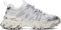 Juun.J White & Silver Paneled Sneakers