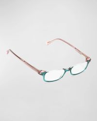 What Inheritance Semi-Rimless Rectangle Acetate Reader Glasses