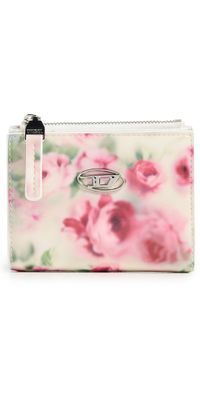 Diesel Play Bi-Fold Zip II White/Pink Roses One Size
