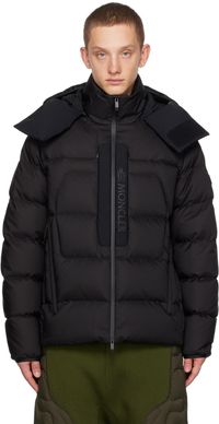 Moncler Blouson Blavet noir rembourré en duvet