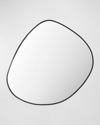 Pebble 37" Free-Form Wall Mirror, Black