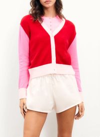 From Future - Cardigan Col V en cachemire - Taille L - Rouge