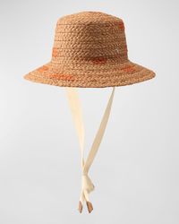 Contrasting Wide Braided Bucket Hat