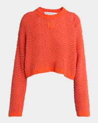 Crop Open-Stitch Sweater