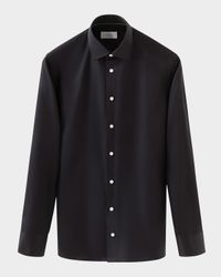 Men's Elevated Twill Contemporary-Fit Dress Shirt