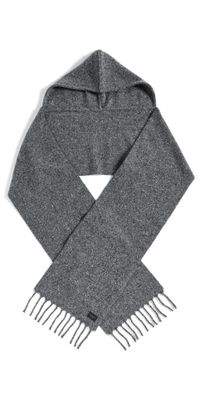 rag & bone Amy Hooded Scarf Charcoal One Size