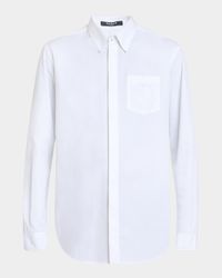 Men's Emblem-Pocket Cotton Sport Shirt