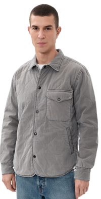 Save Khaki Flight Quilted Shirt Jacket Mocha S