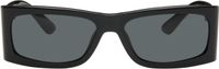 Prada Eyewear Black Catwalk Rectangle Side Triangle Sunglasses