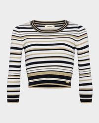 Yukio Sparkly Stripe Crop Top