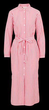 Maison 123 - Robe midi en coton rayé - Taille L - Rouge
