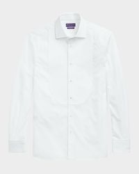 Men's Aston Piqué Bib French Cuff Dress Shirt