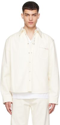 Marni Off-White Embroidered Shirt