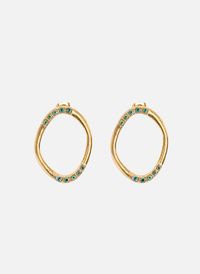 Aec Paris - Boucles d'oreilles pendantes dionysos - Taille Unique - Vert