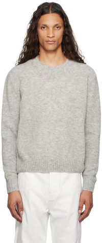 TOM FORD Pull gris en alpaga