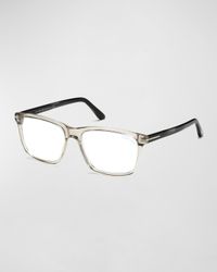 Square Acetate Optical Glasses, Gray