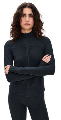 Beyond Yoga Spacedye Trails Active Jacket Darkest Night L