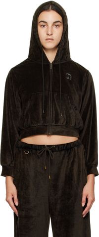 doublet Brown Crystal-Cut Jacket
