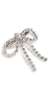 LELET NY Kamala Crystal Bow Barrette Rhodium One Size