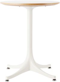 HERMAN MILLER Table d'appoint de style piédestal Nelson blanche