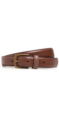 Polo Ralph Lauren Full-Grain Etched Leather Dress Belt Brown 38